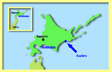 map of Kushiro city, Hokkaido