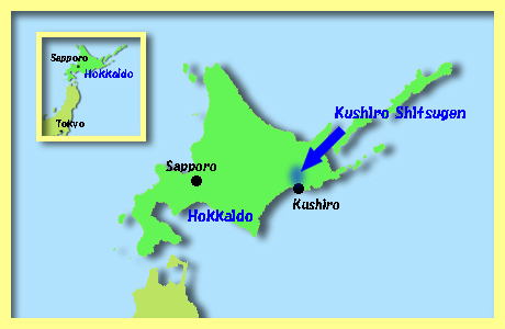 map of Kushiro Shitsugen, Hokkaido