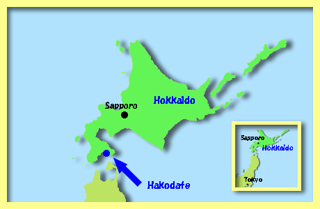 map of Hakodate city, Hokkaido