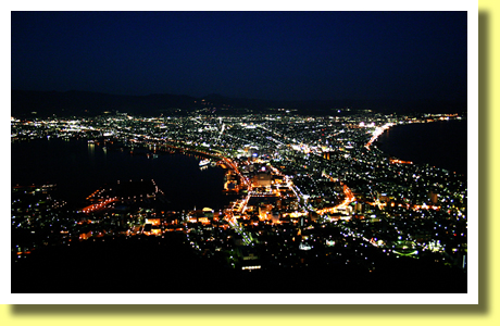 Night View from the top of Hakodate-yama, Hokkaido
