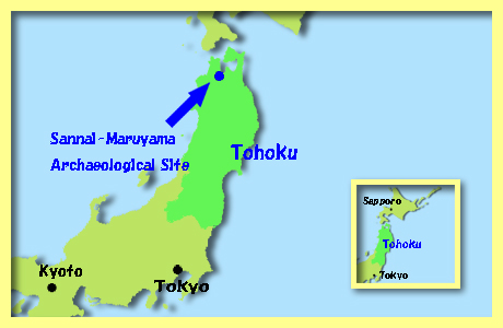 map of Sannai-Maruyama Archaeological Site, Aomori City, Aomori Pref., Tohoku