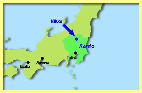 map of Nikko, Tochigi, Kanto