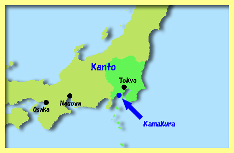 map of Kamakura, Kanagawa Pref., Kanto
