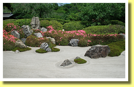 Karesansui garden, Meigetsu-in, Kamakura, Kanagawa, Kanto