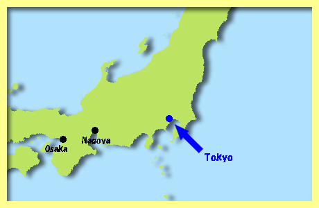 map of Tokyo, Japan