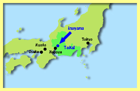 map of Inuyama, Aichi, Tokai