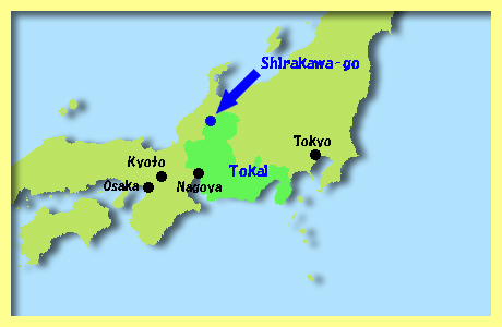 map of Shirakwa-go, Gifu, Tokai
