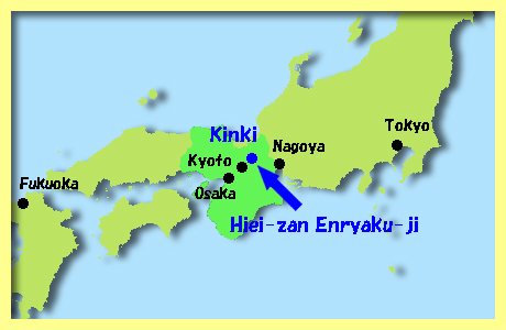 map of Hiei-zan Enryaku-ji Temple, Shiga Prefecture, Kinki
