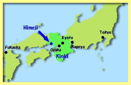 map of Himeji City, Hyogo Prefecture, Kinki
