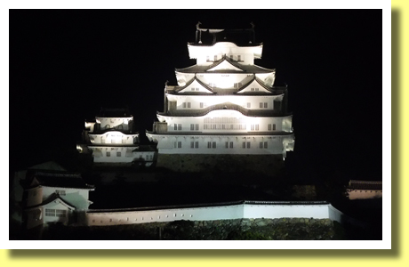 Night View of Himeji-jo Castle, Himeji, Hyogo, Kinki