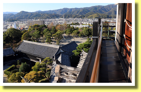 Overlooking Kochi City, Main Keep, Kochi-jo Castle, Kochi City, Kochi Pref., Shikoku