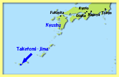 map of Taketomi-jima Island, Okinawa Prefecture, Kyushu