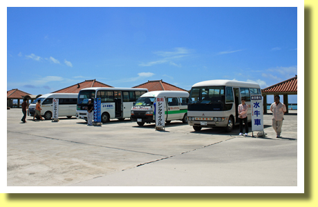Minibuses, Taketomi-jima Island, Okinawa Pref., Kyushu