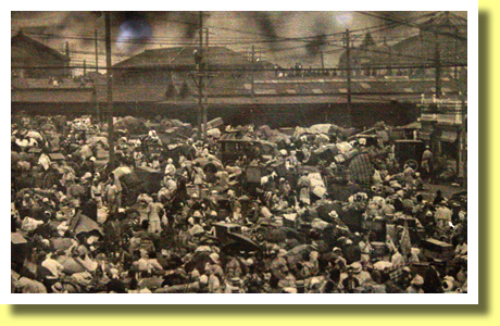Photo depicting Ueno Station after 1923 Great Kanto Earthquake
